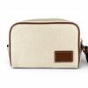 Pristine BALLY Clutch bag Leather pouch Ivory canvas Women Used