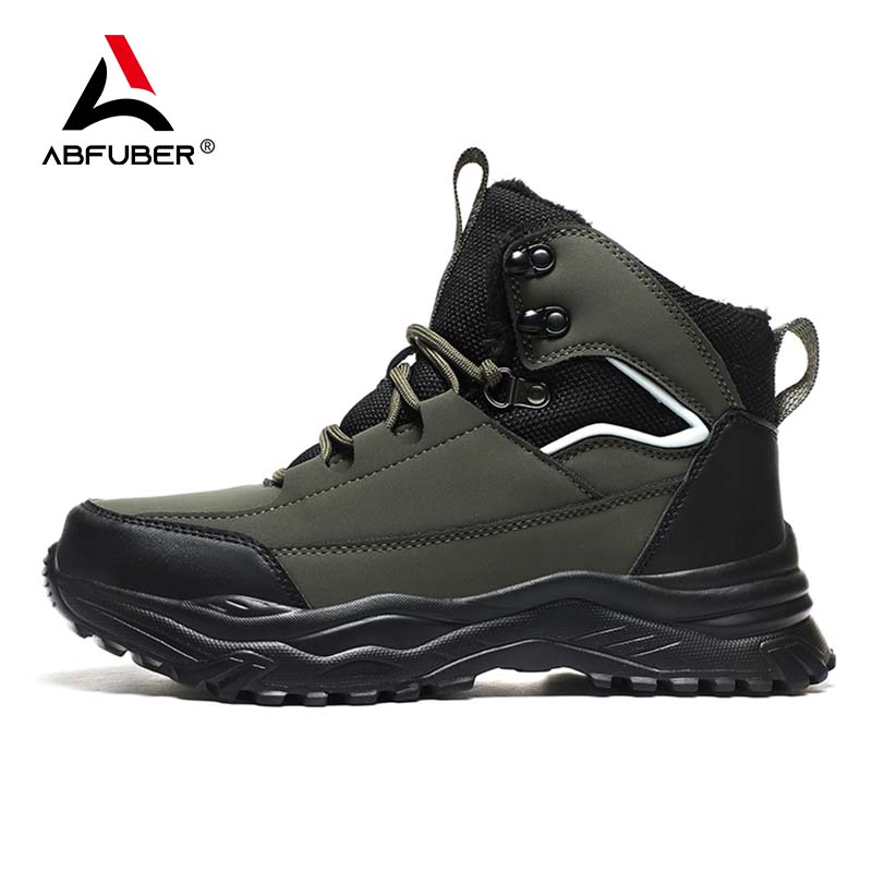 Super Teplé Zimní Pánské Boty Vodotěsné Venkovní Kožešinové Plyšové Sněhule Pánské Běžecké Pánské Boty Sněhové Do Poloviny Lýtka Botas Hombre