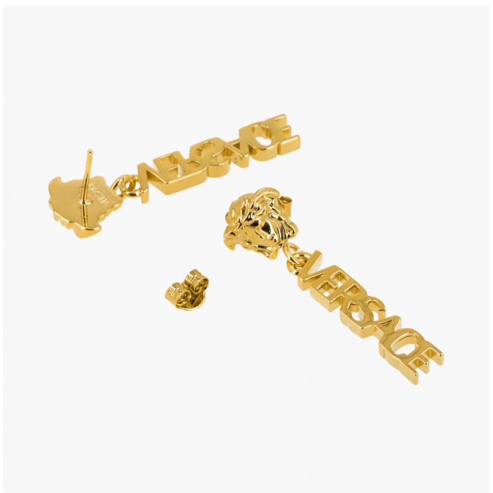 Versace Logo Medusa Drop Earrings 1020250 1a00620 3j000