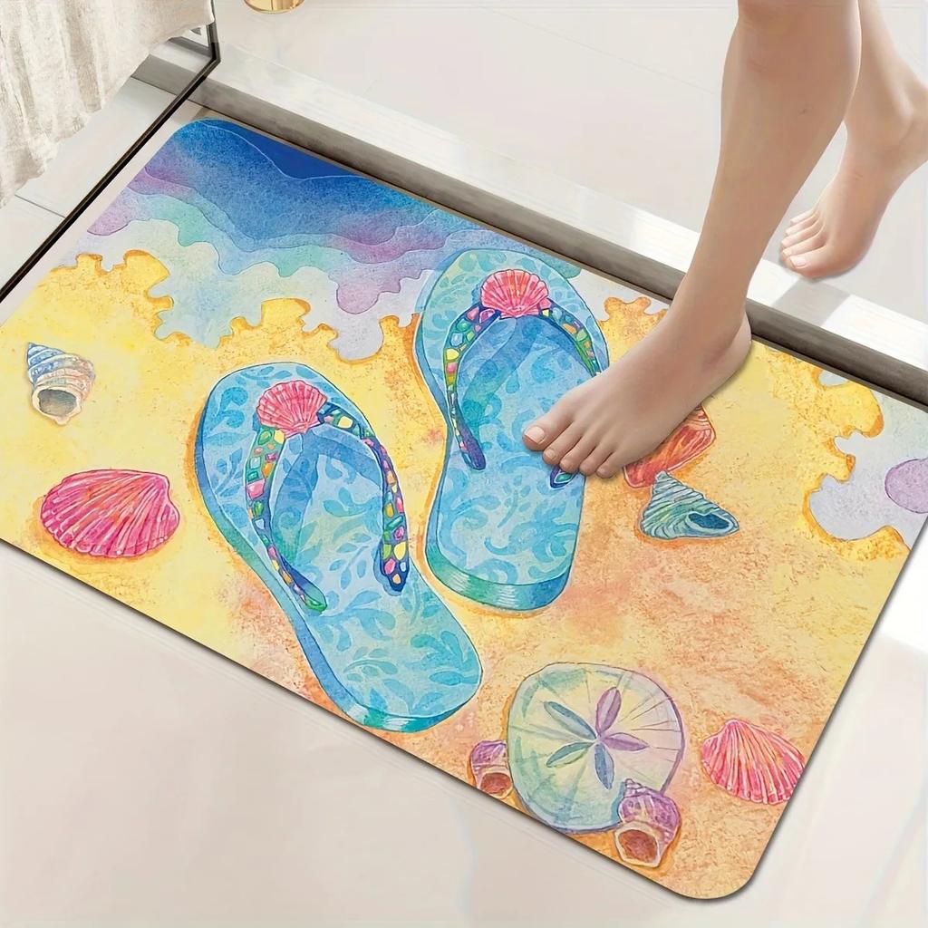 1PC Colorful Wooden Welcome Pattern Door Mats Kitchen Rug Non-Slip Pop Bathroom Rugs Bath Mat Carpet for Home Sink Laundry Decor