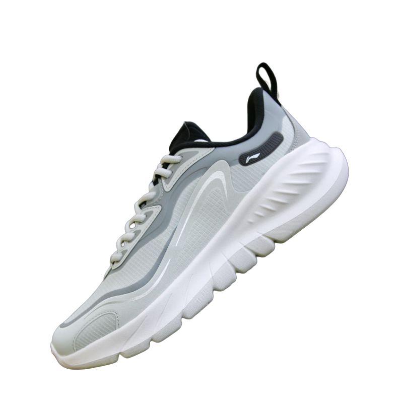 New LiNing Breathable Lightweight Rebound Low-Top Casual Running Shoes Men's Gray ARSU105-4