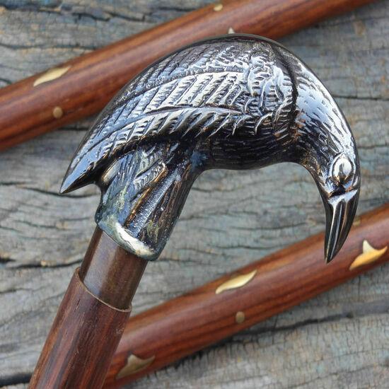 

Антикварный стиль Викторианский винтажный дизайнерский трость с латунной ручкой, деревянная трость для ходьбы, ворон M аэро