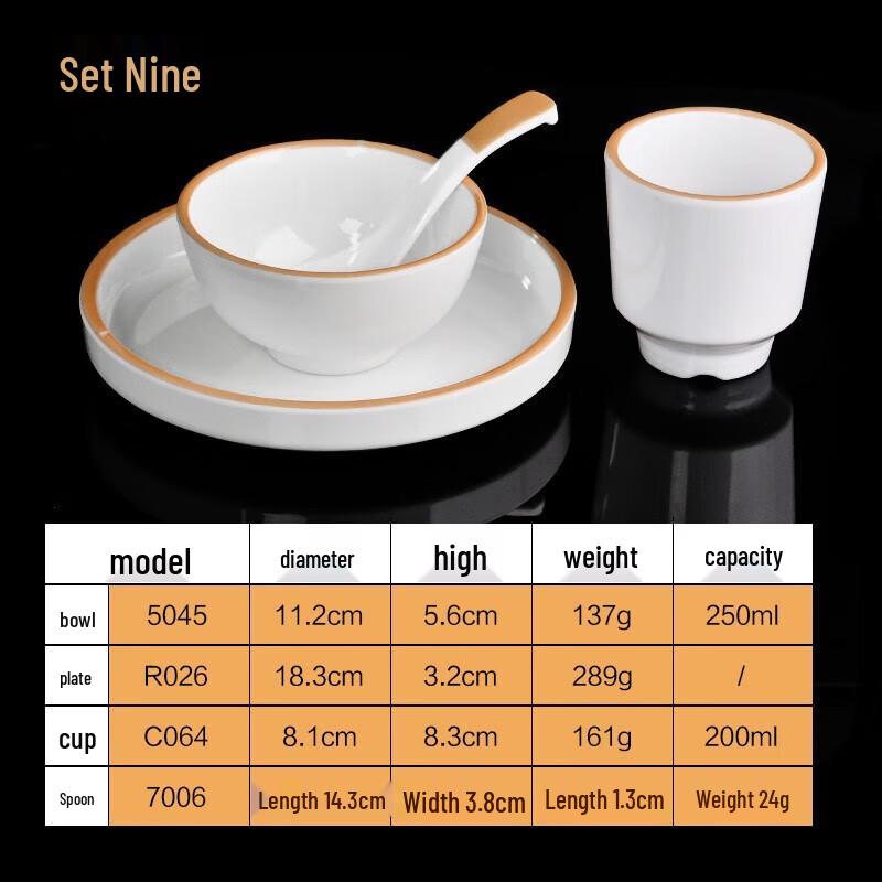 Melamine Imitation Porcelain Dinnerware Set