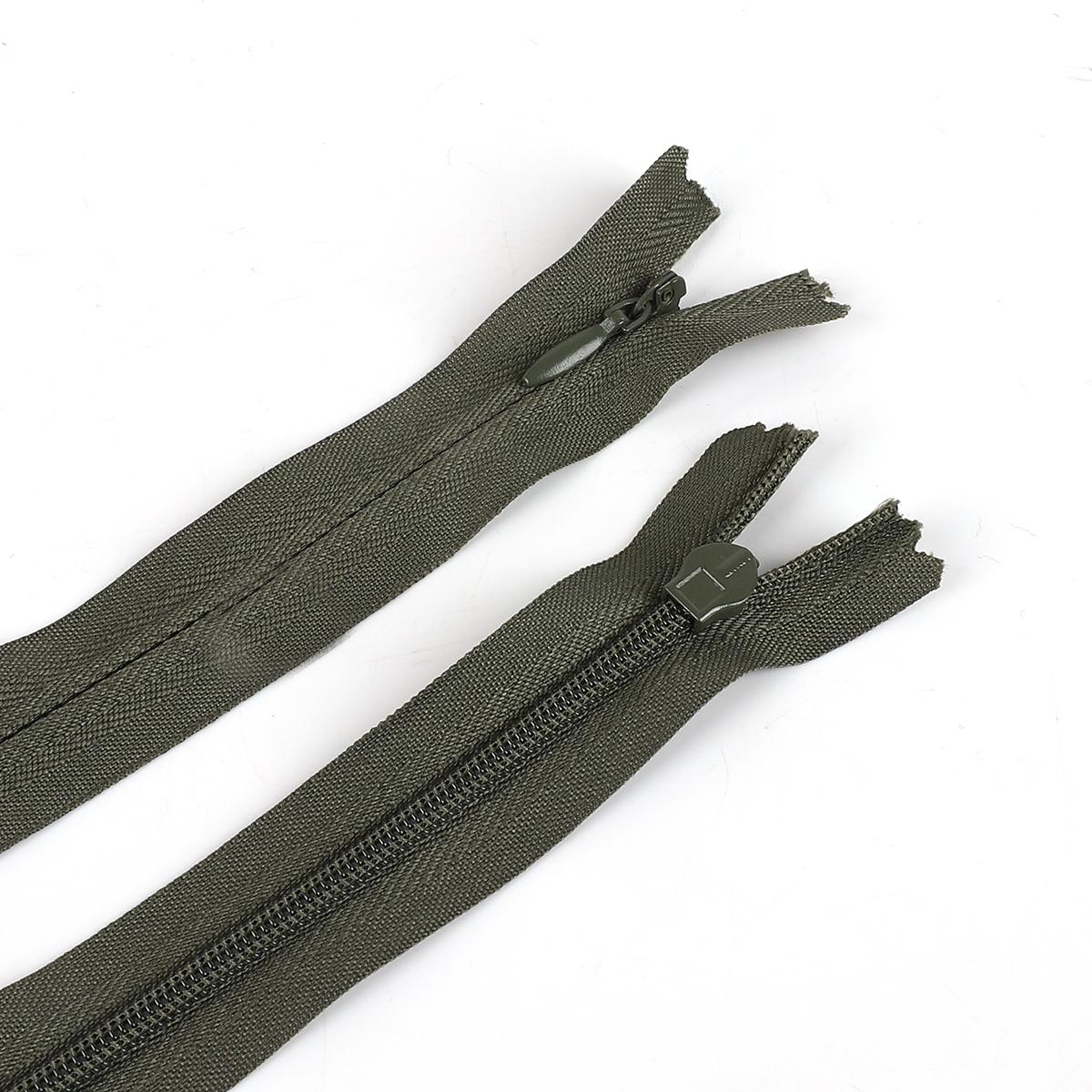 

10 шт. 28/35/40/50/55/60 см длинные невидимые молнии белый/серый/красный/розовый DIY нейлоновая спиральная молния для шитья одежды/сумок/домашнего текстиля 50cm армия зеленый