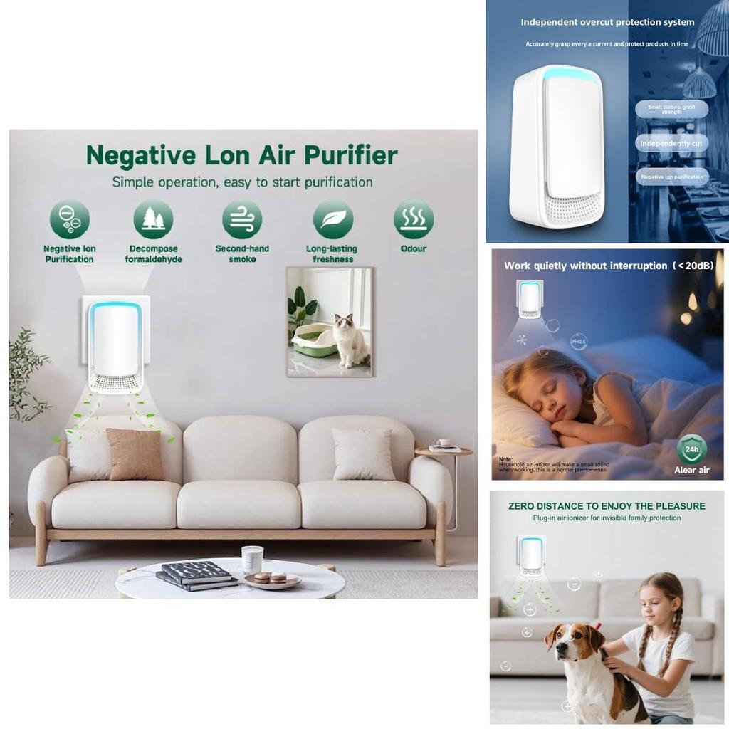 Indoor Air Cleaner With Ion Technology For Allergens And Pet Odors In Office And Home Use