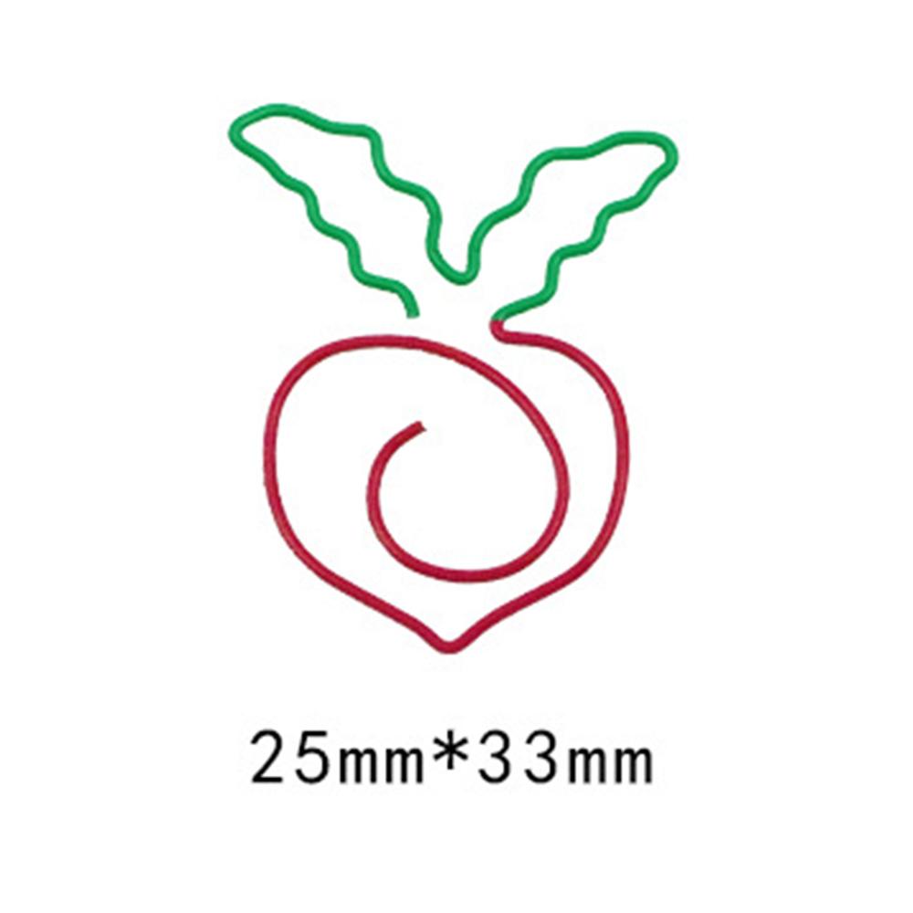 10 Pieces Cartoon Vegetabl Creative Carrot Metal Office School Supplies Cute Paper Clips Gift