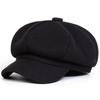 Light Board Woolen Beret Women's Hat Women's Duck Tongue Octagonal Hat Simple Fashion Casual Autumn and Winter Tide Retro