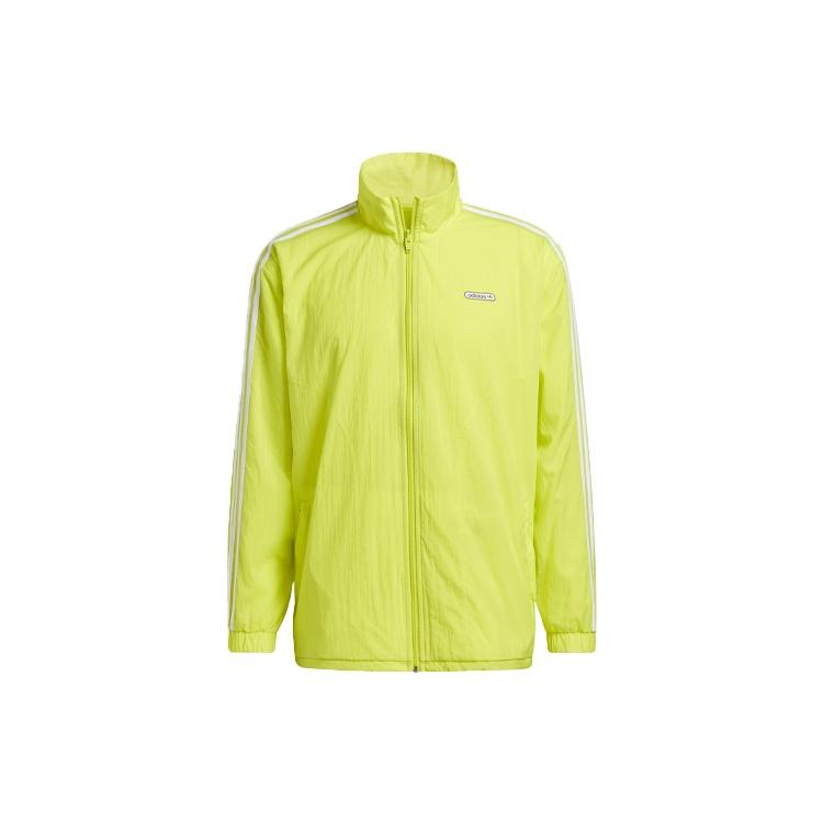adidas originals Reverse Tt Casual Sports Reversible Stand Collar Zipper Jacket Yellow Green Men s GN3818 L