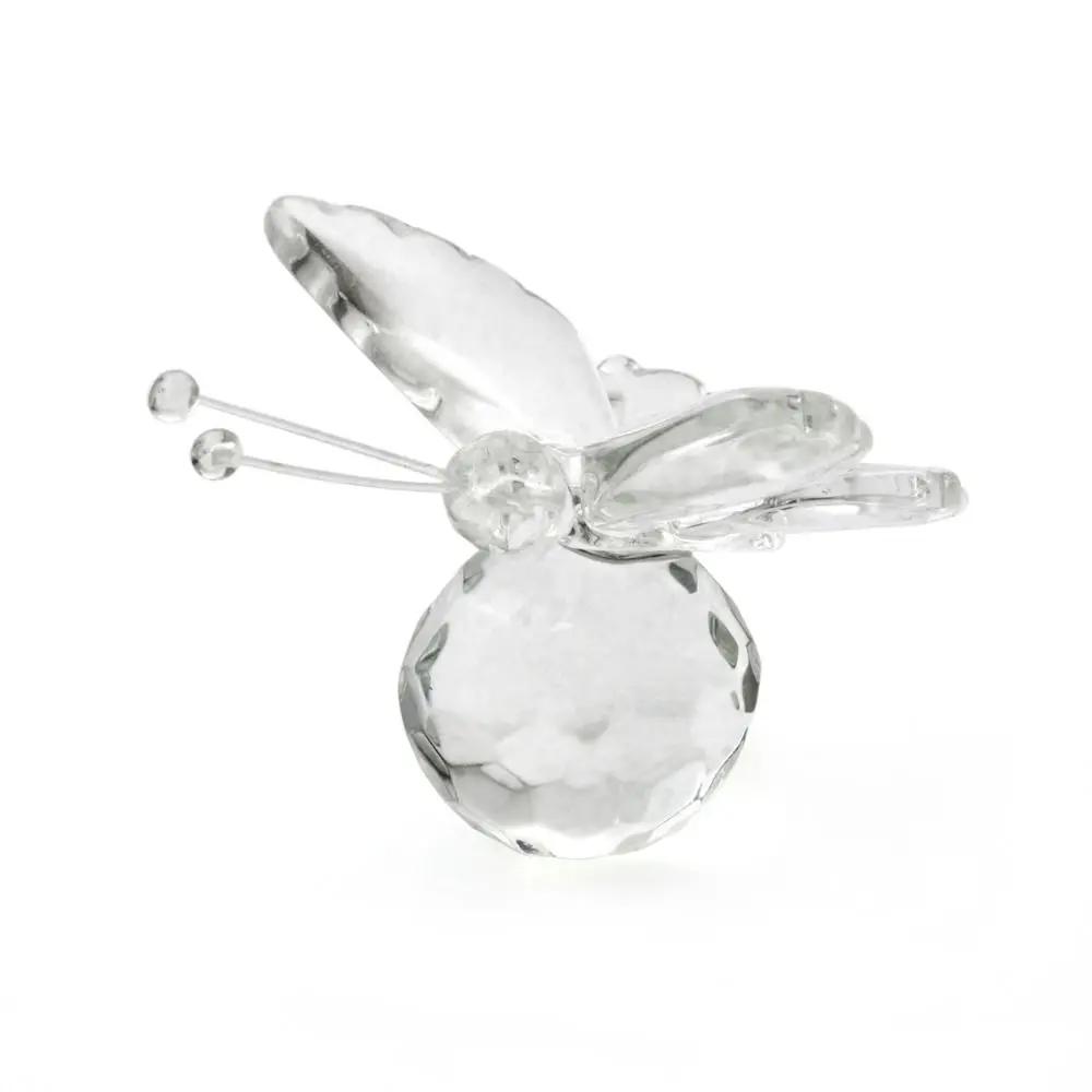 Kreatywny Biały Kryształ Kryształowy Motyl Urocze Ręcznie Robione Figurki Miniaturowe Sztuka Szkła Żywy Ornament Motyla Dekoracja Domu
