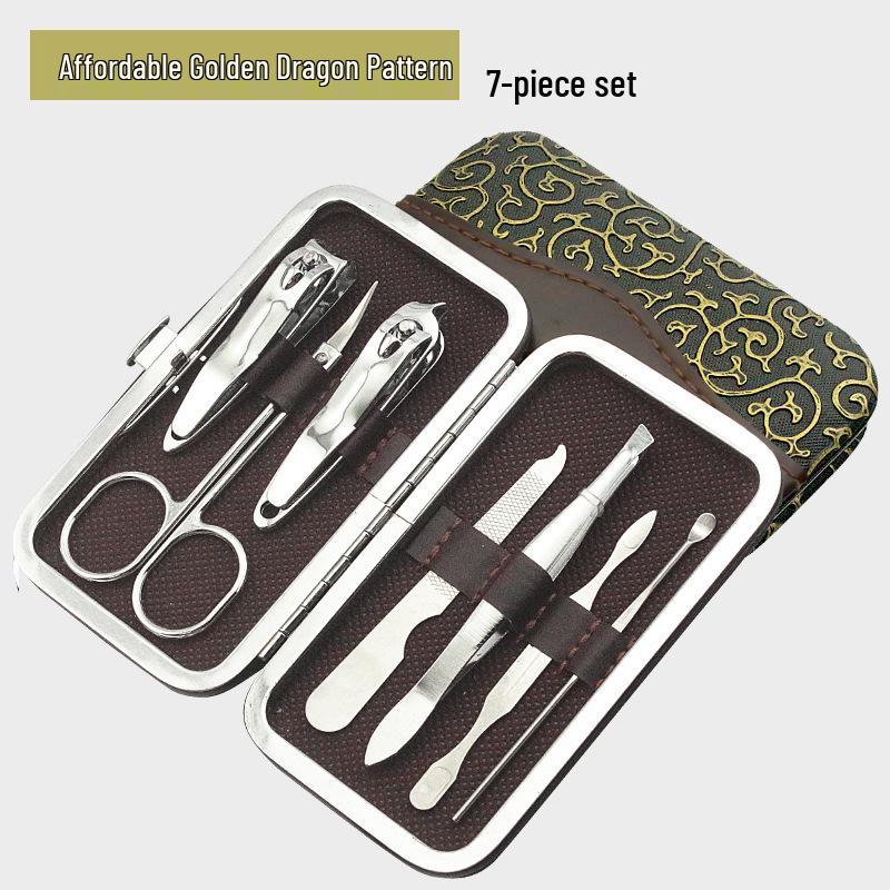 

Очаровательный маникюрный набор из 7 предметов с кусачками для ногтей и контурирующими инструментами