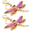 2Pcs Dragonfly Key Chain Stylish Metal Keyring Pendant for Coin Purse Phone Handbag Decorations