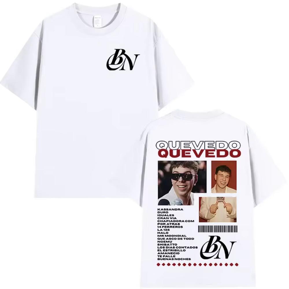 Rapper Quevedo Buenas Noches Album 2025 Merch T-Shirts Men's Women Clothing Fashion Harajuku T Shirts Cotton Short Sleeve Tees