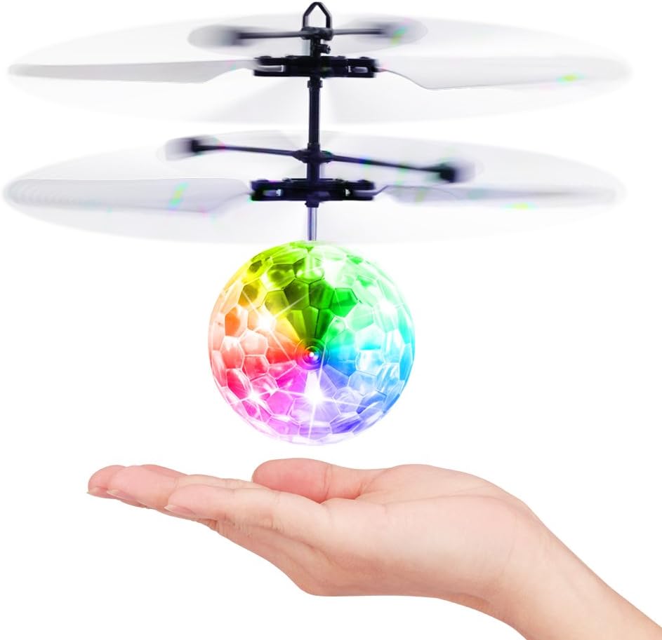 Flying Ball Luminous Flying Toy, Helicopter Aeroplane Remote Controlled Drone Children Games Outdoor Indoor Gift Birthday Christmas  Teenagers