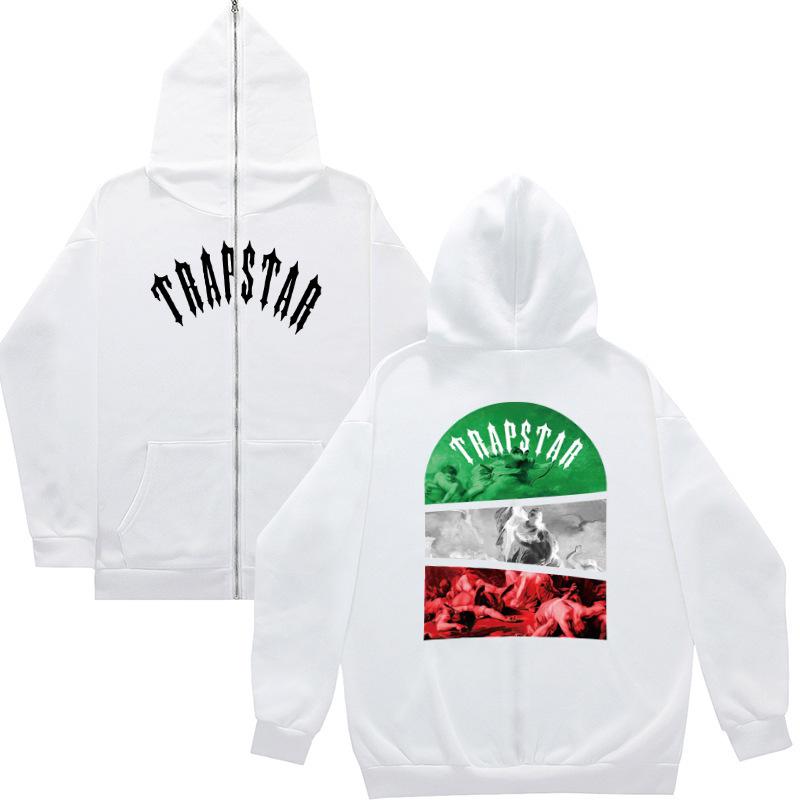 American revenge fleece sweater men's and women's high street hoodies Trapstar zip-up cardigan jacket autumn and winter