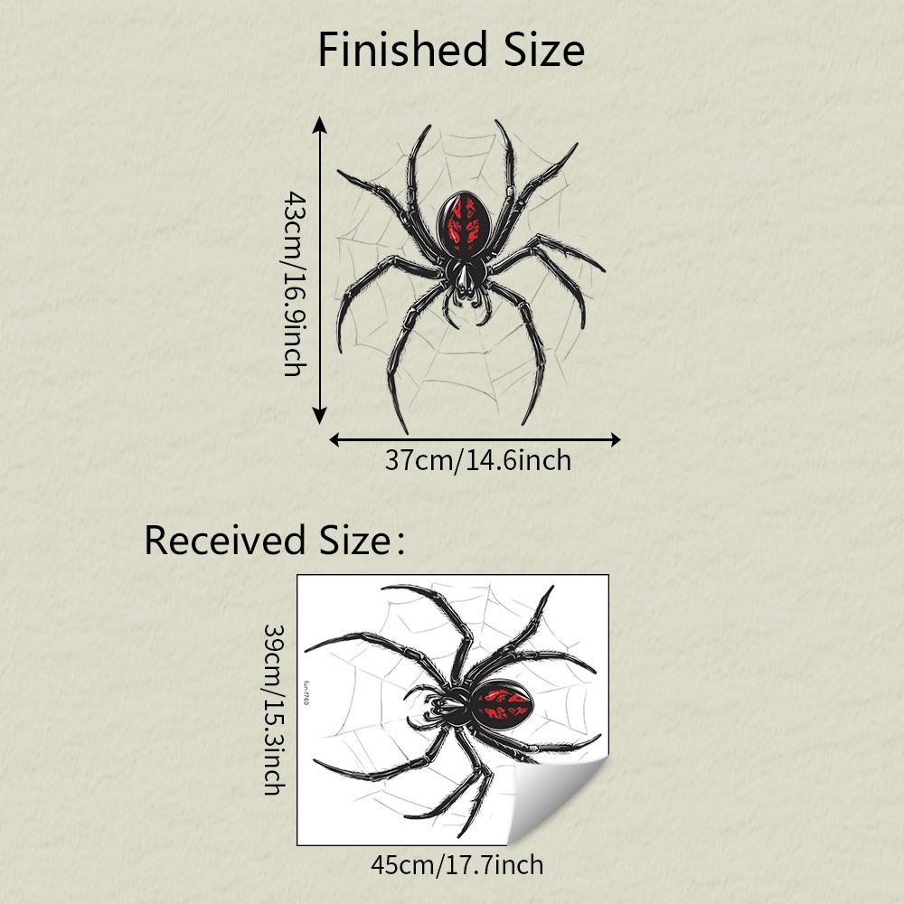 Halloween 3D Simulation Large Spider Balcony Glass Showcase Home Decoration Window Stickers