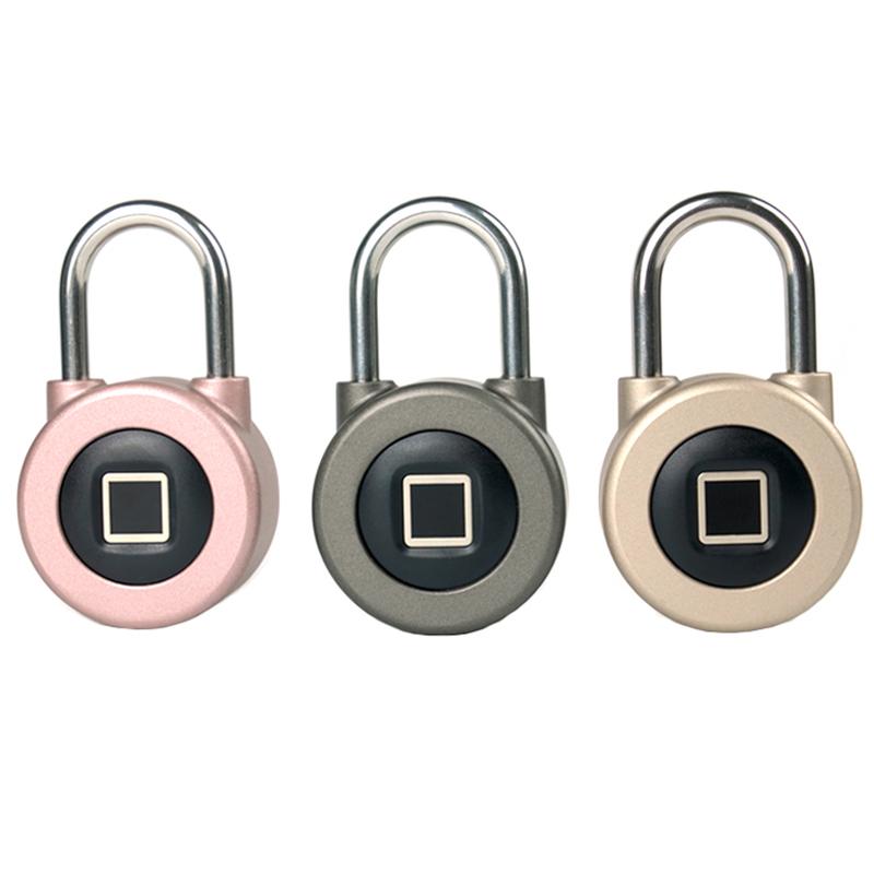 Excelsoo IP65 Waterproof Smart Keyless Biometric Electronic Padlock With Fingerprint (White,Fingerprint+APP)