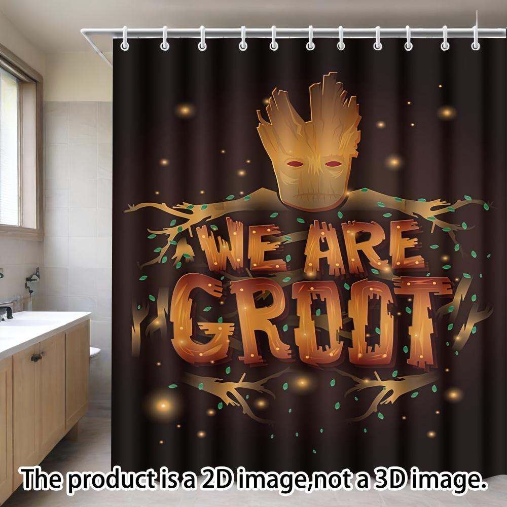 Spider-Man On Technical Blueprint Waterproof Shower Curtain For Superhero Bathroom Decor