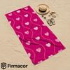 Fuchsia Wave & Heart Soft Portable Travel Towel Unisex Ultra Lightweight Microfiber Oversized Sand Free Quick Dry Beach Towel
