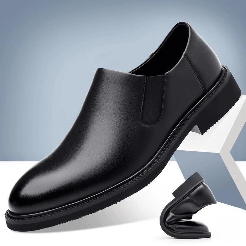 Men's Casual Leather Shoes Luxury Cowhide Leather Shoe Classic Business Dress Shoes Slip-On Loafers Oxford Office Shoe Man Shoes