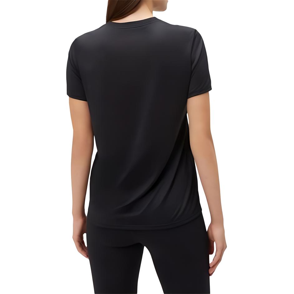Nike Dri-Fit Solid Color Logo Crew Neck Loose Short Sleeve T-Shirt Women Tops Black DX0687-010