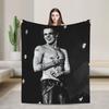 1pc Yungblud Black White Concert Flannel Blanket, All Season Soft Fleece Blanket for Bedroom, Living Room, Camping, Rock Fan Gif