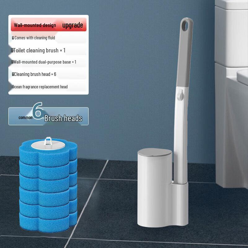 LIEI Disposable Wall-Mounted Toilet Brush with Lavender