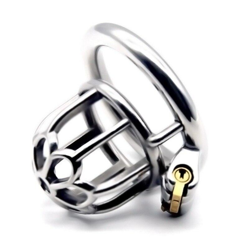 BDSM Stainless Steel Penis Cage Chastity Belt Slave Adult Male Sex Toys Cock Ring Ball Stretcher Cuckold Scrotum CB Lock