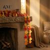 Thanksgiving Home Decor Artificial Fall Maple Leaf Garland, Autumn Foliage Hanging Vine, Harvest Party Decorations Reusable for Fireplace Staircase