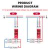 Tuya Temp & Humidity  Sensor WiFi 2-Gang Smart Switch 18mm DIN Rail  with , 3840W AC/300W DC, Timer, Smart Life/Alexa/Google
