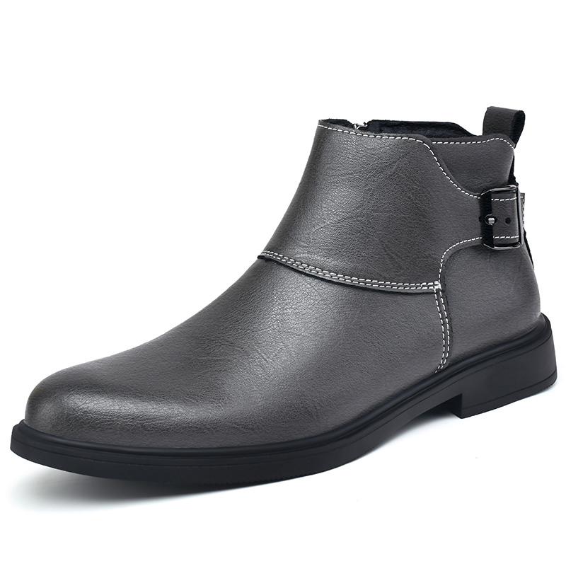 Hot Selling Men's Chelsea Boots Europe America Street Fashion Men's High Top Shoes Winter Suede Ankle Boots Big Size  37-48