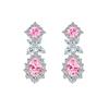 Light Luxury High-End Princess Pink Wedding Dress With Earrings, Zircon Inlay Temperament, Water Drop Earrings, Jewelry.