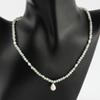 Women's Silver Gemstone Bead Stone Necklace