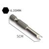 5Pcs Special-shaped Screwdriver Set U-shaped Y Shape Triangle Inner Cross New Three Points Screwdriver Bit Tool 6.35mm
