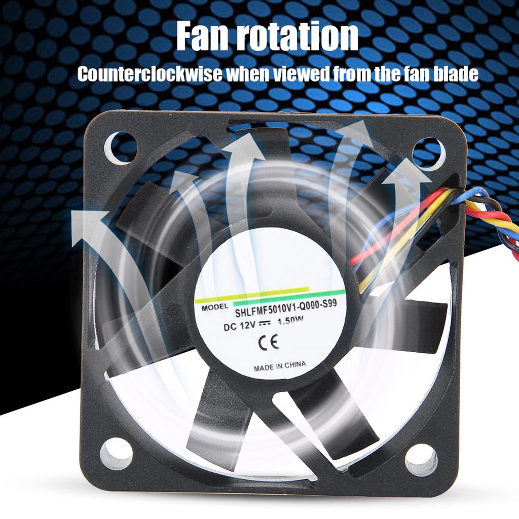 Cooler Fan 5CM  12V 1.50W 4PIN Heat Sink Fan Cooling System for Injection Molding Frame SHLFM5010V1 Q000 S99