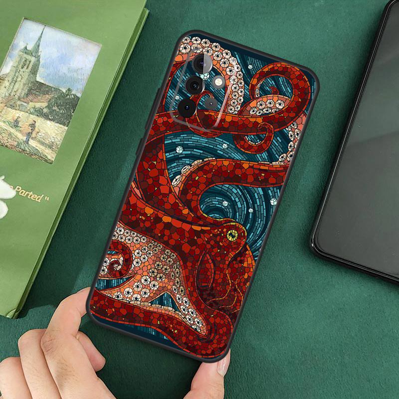 Marine Life Ocean Octopus Case For Samsung Galaxy A54 A12 A22 A32 A52 A72 A52S A14 A70 A51 A71 A33 A53 A73 Cover