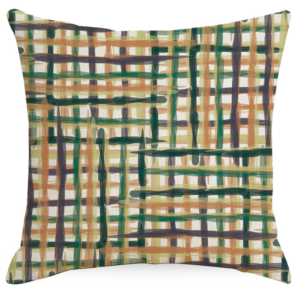 Kissenbezug mit geometrischem Blumen- und Pflanzenmuster im chinesischen Stil, Wohnzimmer, Sofa, Kissenbezug im neuen chinesischen Stil