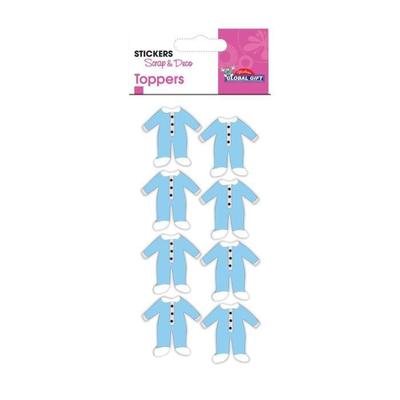 3D Stickers - Blue Pajamas - Exclusive Design - Solid - Perfect for Scrapbooking
