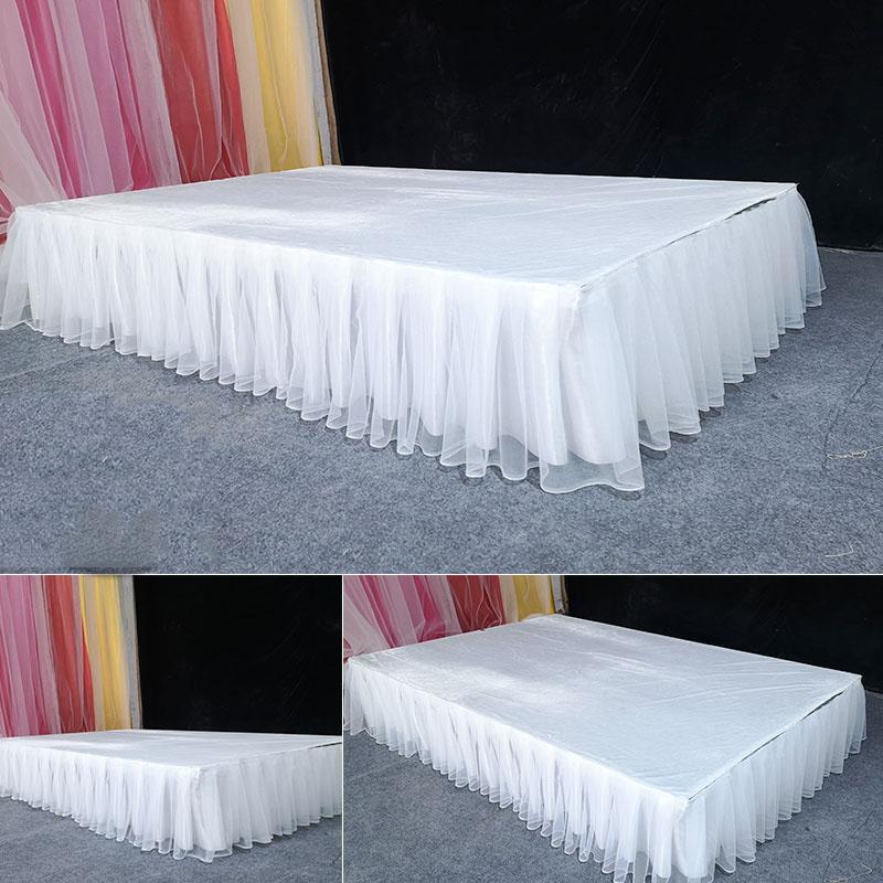

30x300cm Tutu Table Skirt Wedding Backdrop Curtains for Table Clothes Table Cover Wedding Stage Skirting for Event Party 30x300cm