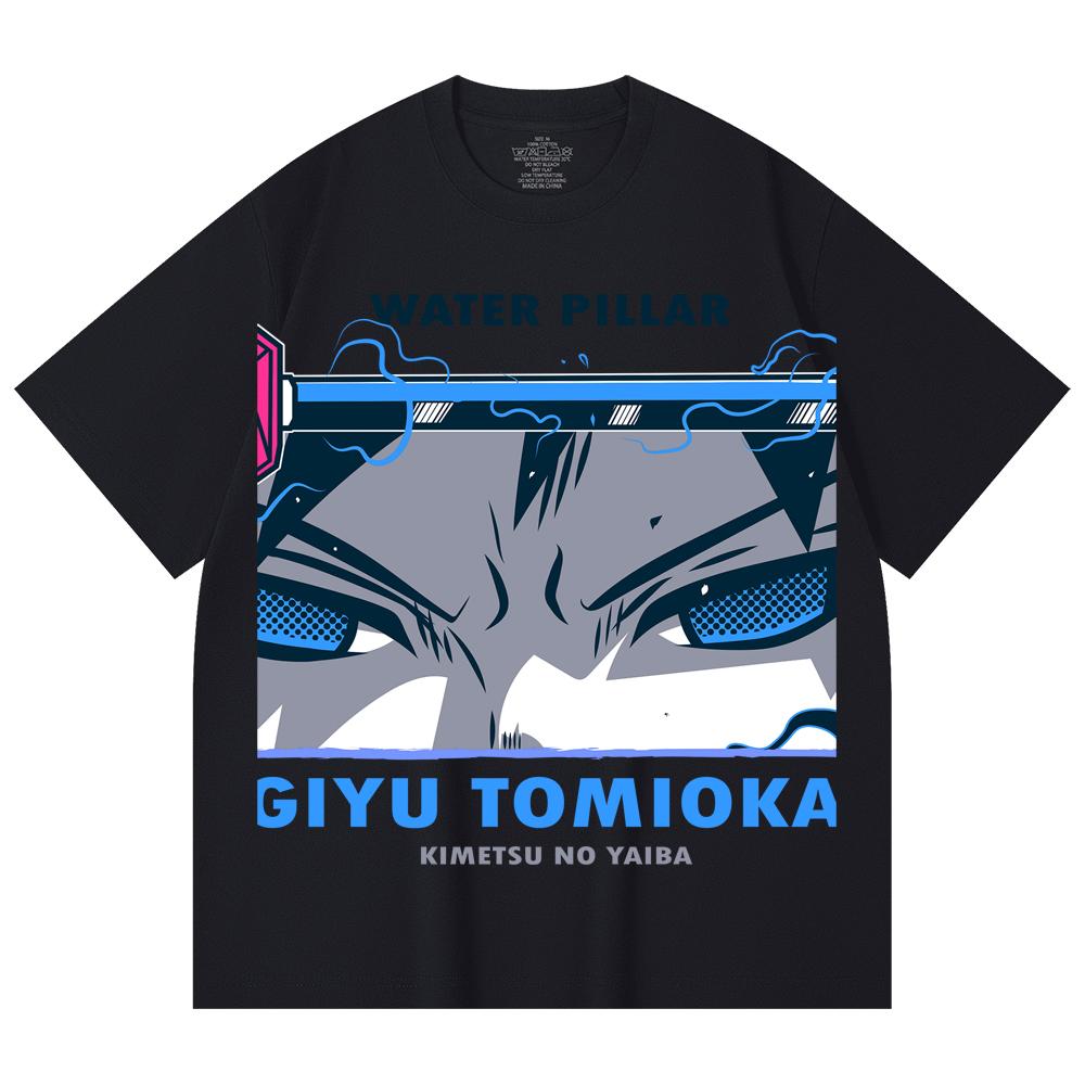 230 Gsm 100% Cotton Demon Slayer V10 Tomioka Print Unisex Heavy Cotton T Shirt