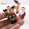 Miniature Christmas Characters for Craft 3 Pcs Figurines, Mini Resin Santa Tree Elk Gift Creative Box Fillers Figures Micro Landscape, Fairy