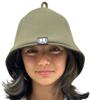 Hartes Khaki & Schwarzes Doppel! Sauna-Hut der nächsten Generation aus 3-lagigem Polyester-Mesh, extragroß! Wendbar, Originaldesign, Unisex, Lockere Passform