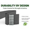 9-in-1 Galvanized Steel Raised Garden Bed 8×2×1.5 Ft Modular Planter for Gardening Vegetables Flowers 18 Tall Metal Raised Gard