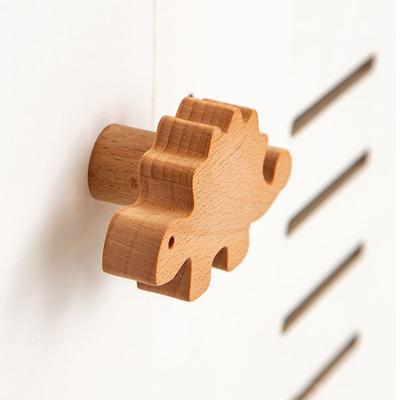 Schranktürgriff Kinderzimmer Kreativer süßer Dinosaurier Einzigartige Holztier-Schubladenknöpfe Schlafzimmer Dekorative Schublade