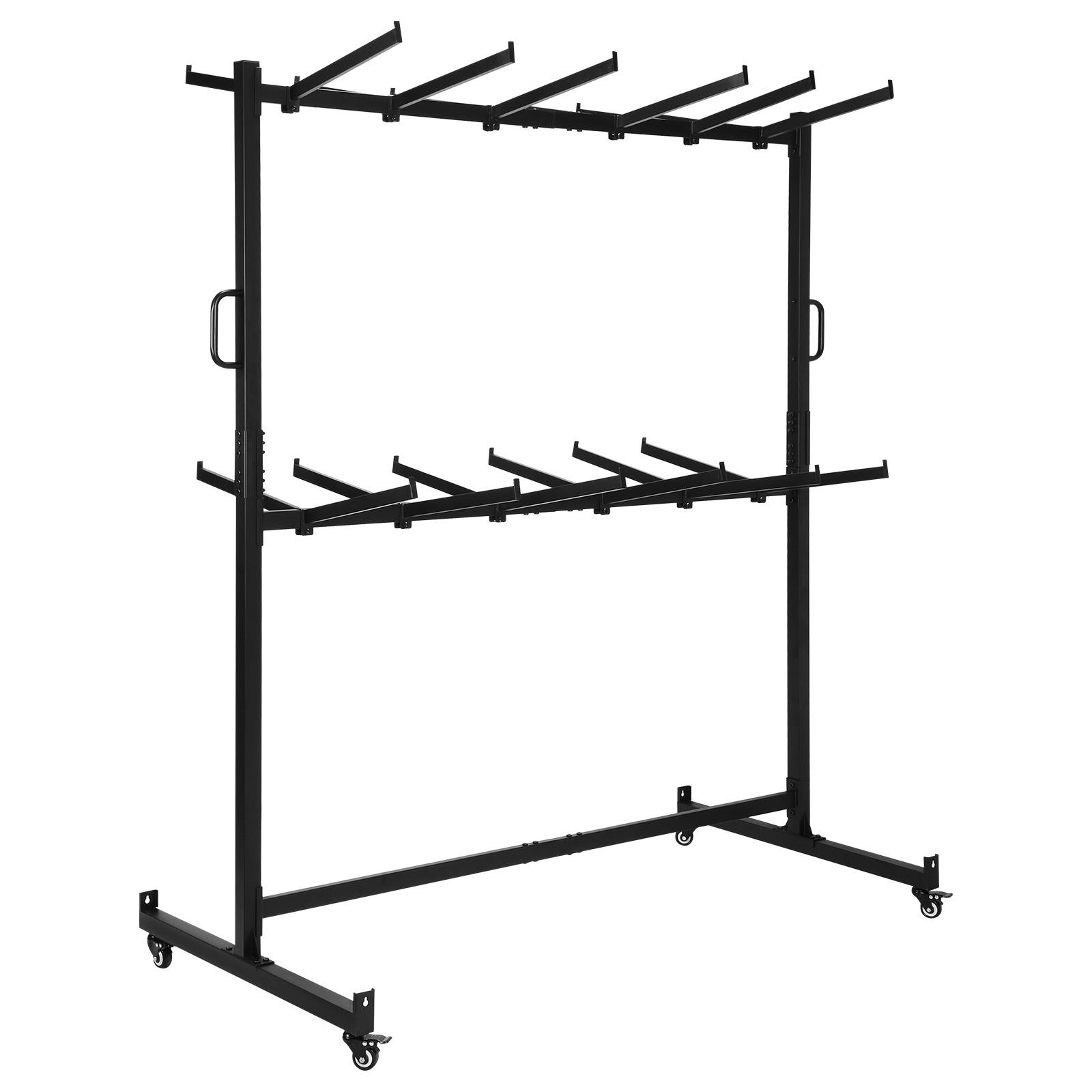 

Folding Chair Storage Dolly with Locking Rubber Wheels Heavy Duty Chair Transport Mobile Seat Organizer for 12 Tables+42 Chairs