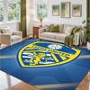 Leeds United Design Crystal Velvet Rug Soft Decorative Mat for Bedroom Entrance