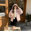 New in autumn and winter, small women's hooded ribs casual versatile puffs short down jackets for women