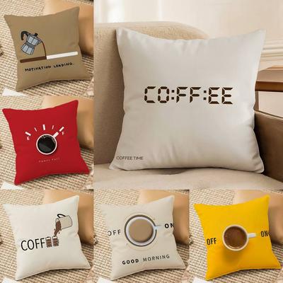 Café und Theater Lässige passende Kissenbezug Druck Kissenbezug Wohnzimmer Sofakissenbezug Schlafzimmer Zimmer Dekor