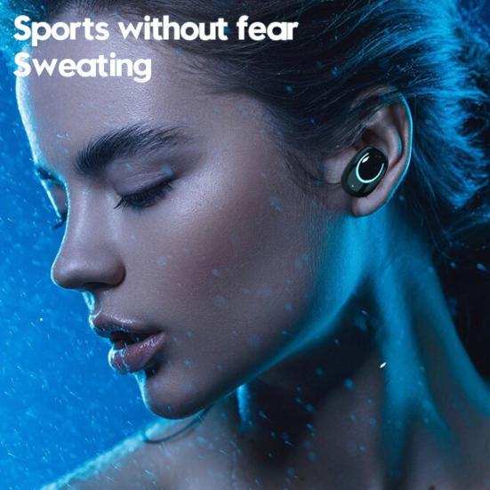 1 Set Wireless Headsets Digital Display Waterproof Delay Free Stereo Surround Stable Transmission Call Function Bluetooth-compatible