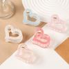 Hair Claw Anti-slip Teeth Hollow Heart Design Hair Clip Medium Size Back Head Shark Hair Claw Strong Grip Hair Accessory