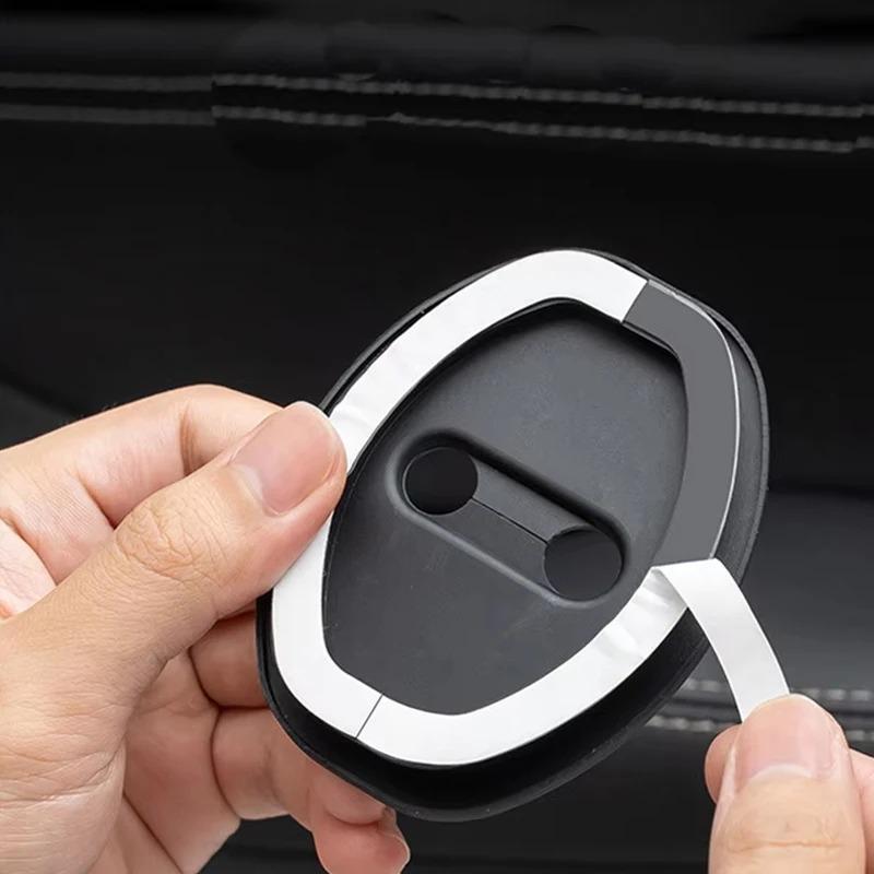 4Pcs Silicone Car Door Lock Cover Shock Absorber Accessories For VW GTI Polo Golf Passat Tiguan Arteon Touareg CC Taigo Caddy Je zq0